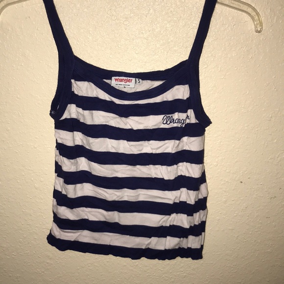 WRANGLER blue striped tank top - Picture 1 of 4